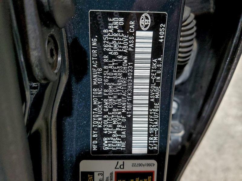 2017 Toyota Camry, LE 11